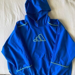 Adidas Vibrant Blue Hoodie with Lime Highlights